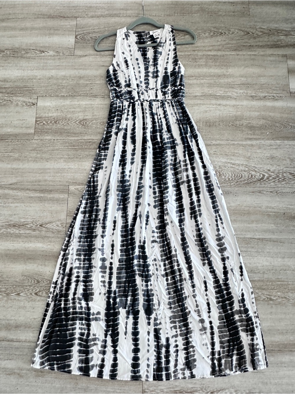 Japna Black and White Tie-Dye Maxi Dress size S - Picture 15 of 16
